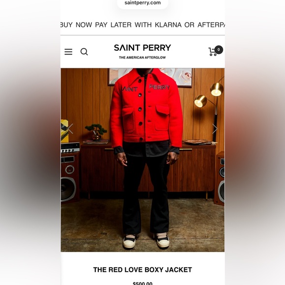 Red Saint Perry Mens jacket - Picture 2 of 8
